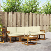 Set vanjskih sofa s jastukom 5 pcs Prirodna i krem