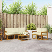 Set vanjskih sofa s jastukom 6 pcs Prirodna i krem