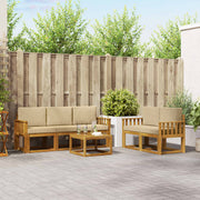 Set vanjskih sofa 6 kom. Prirodna i bež