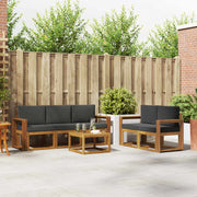 Set vanjskih sofa 6 kom. Prirodna i antracit