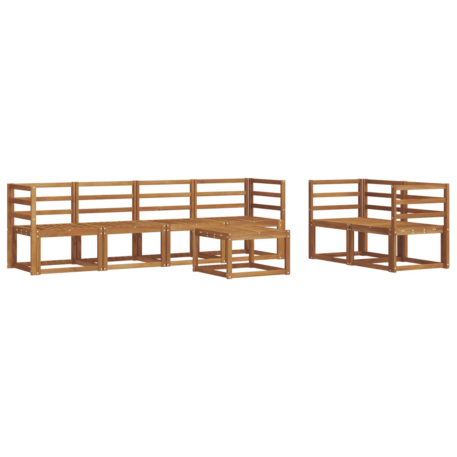 Set vanjskih sofa 7 pcs Prirodna