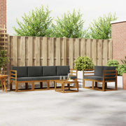 Set vanjskih sofa s jastukom 7 pcs Prirodna i antracit