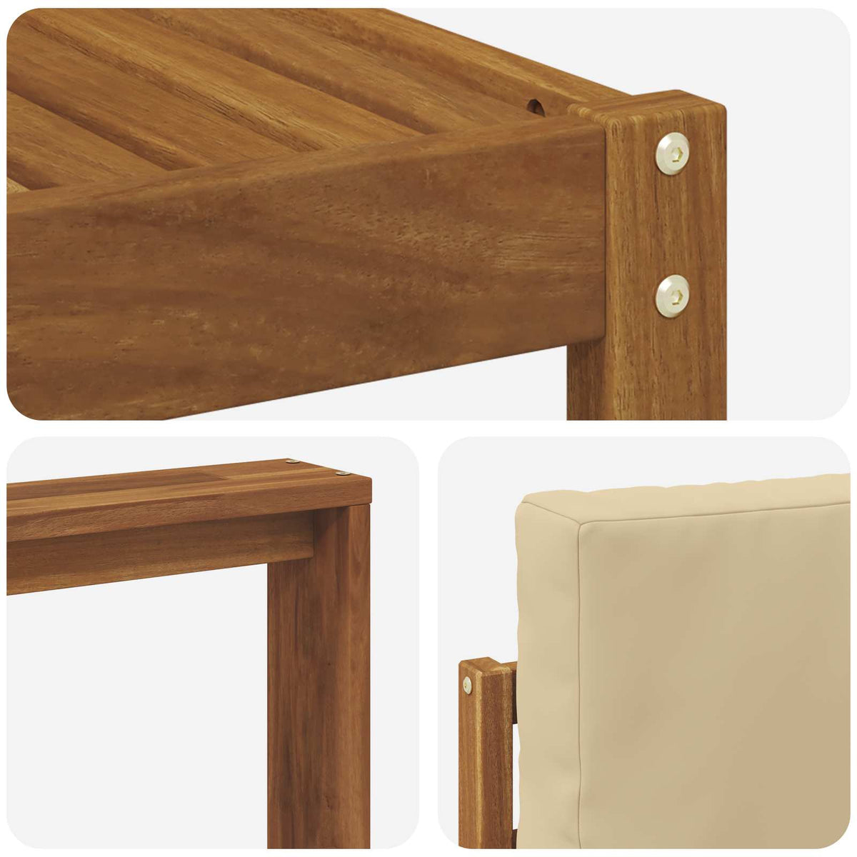 Set vanjskih sofa 7 kom. Prirodna i bež