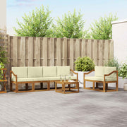 Set vanjskih sofa 7 kom. Prirodna i krem