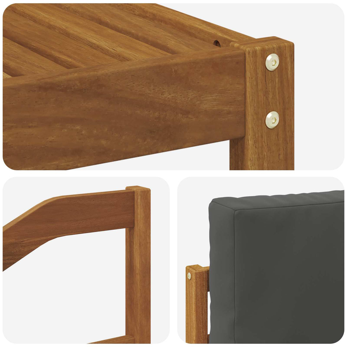 Set vanjskih sofa s jastukom 7 pcs Prirodna i antracit