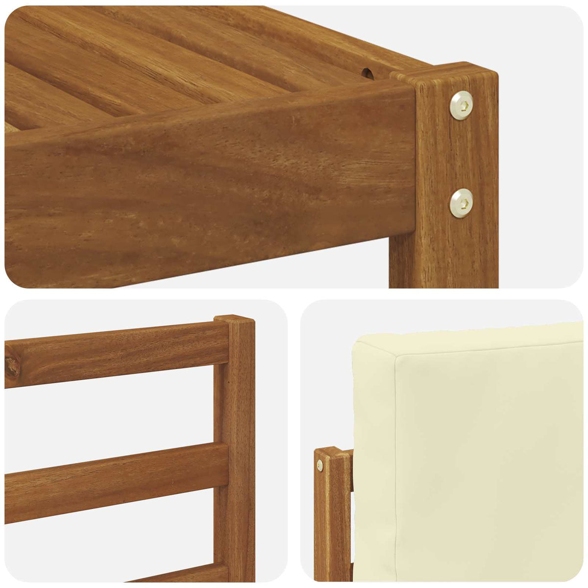 Set vanjskih sofa s jastukom 7 pcs Prirodna i krem
