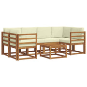 Set vanjskih sofa 7 kom. Prirodna i krem