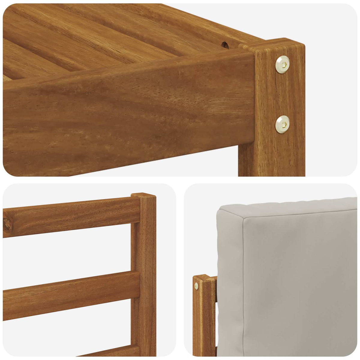 Set vanjskih sofa 7 kom. Prirodna i svijetlo siva