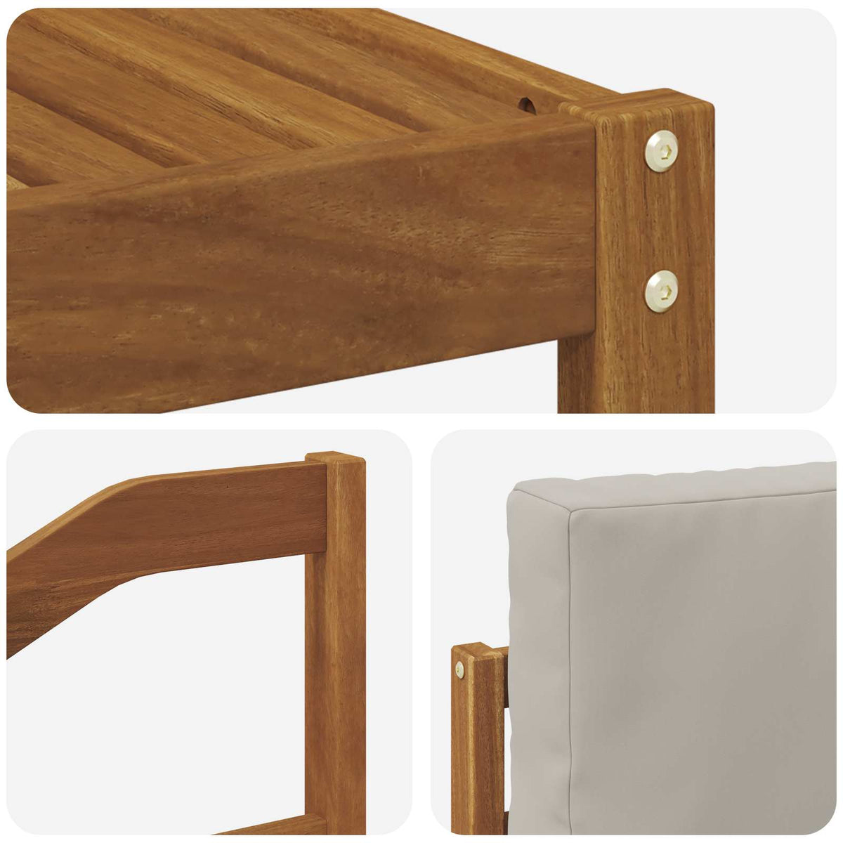 Set vanjskih sofa 7 kom. Prirodna i svijetlo siva