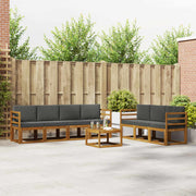 Set vanjskih sofa s jastukom 8 pcs Prirodna i antracit