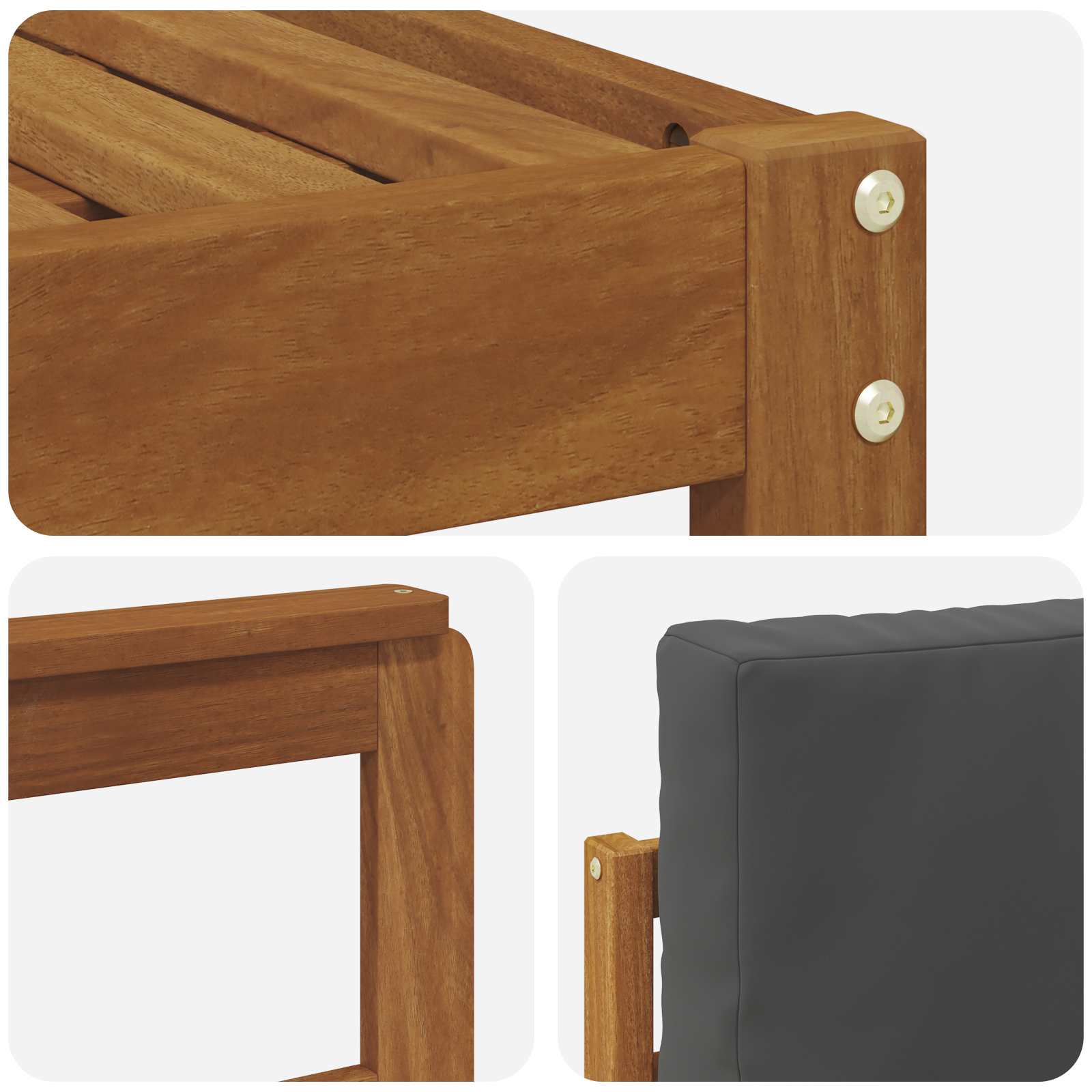 Set vanjskih sofa s jastukom 8 pcs Prirodna i antracit