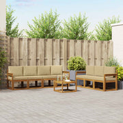 Set vanjskih sofa s jastukom 8 pcs Prirodna i bež