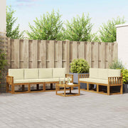 Set vanjskih sofa s jastukom 8 pcs Prirodna i krem