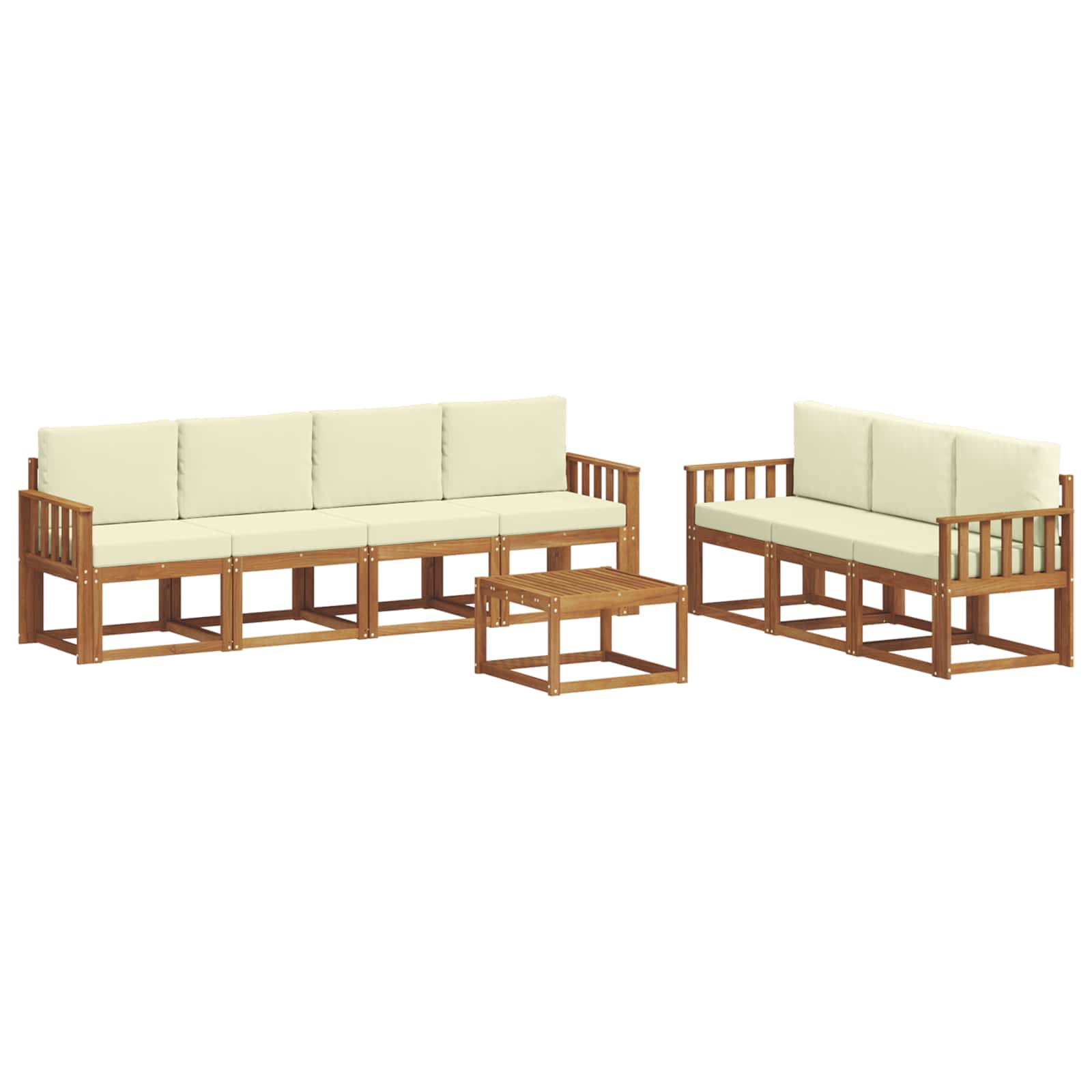 Set vanjskih sofa s jastukom 8 pcs Prirodna i krem