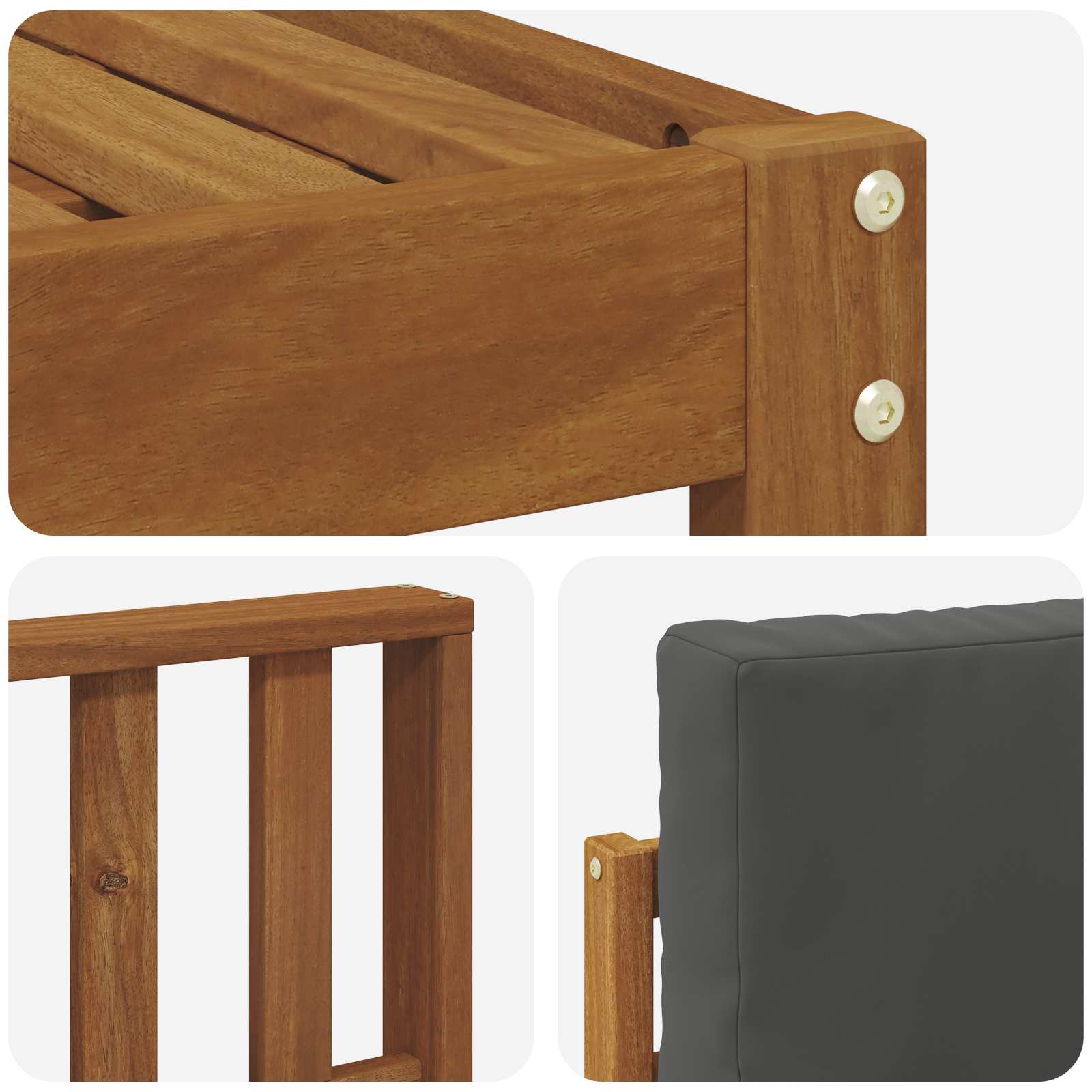 Set vanjskih sofa s jastukom 8 pcs Prirodna i antracit