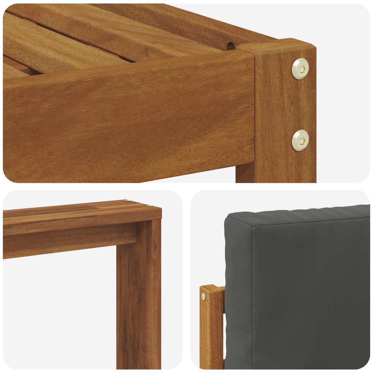 Set vanjskih sofa 8 kom. Prirodna i antracit