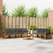Set vanjskih sofa 8 kom. Prirodna i antracit