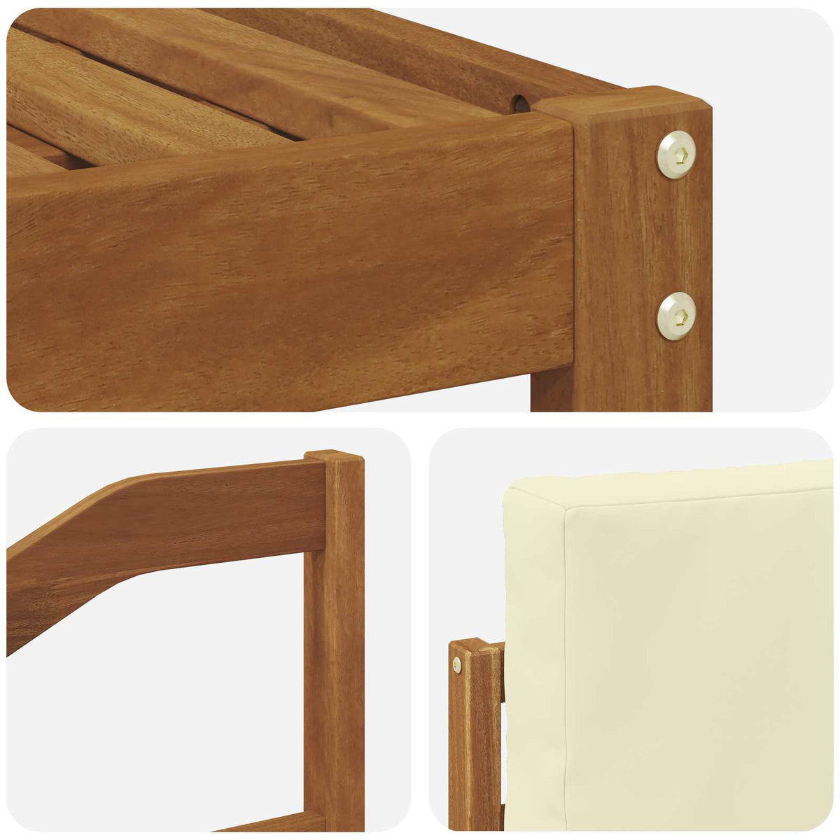 Set vanjskih sofa s jastukom 8 pcs Prirodna i krem