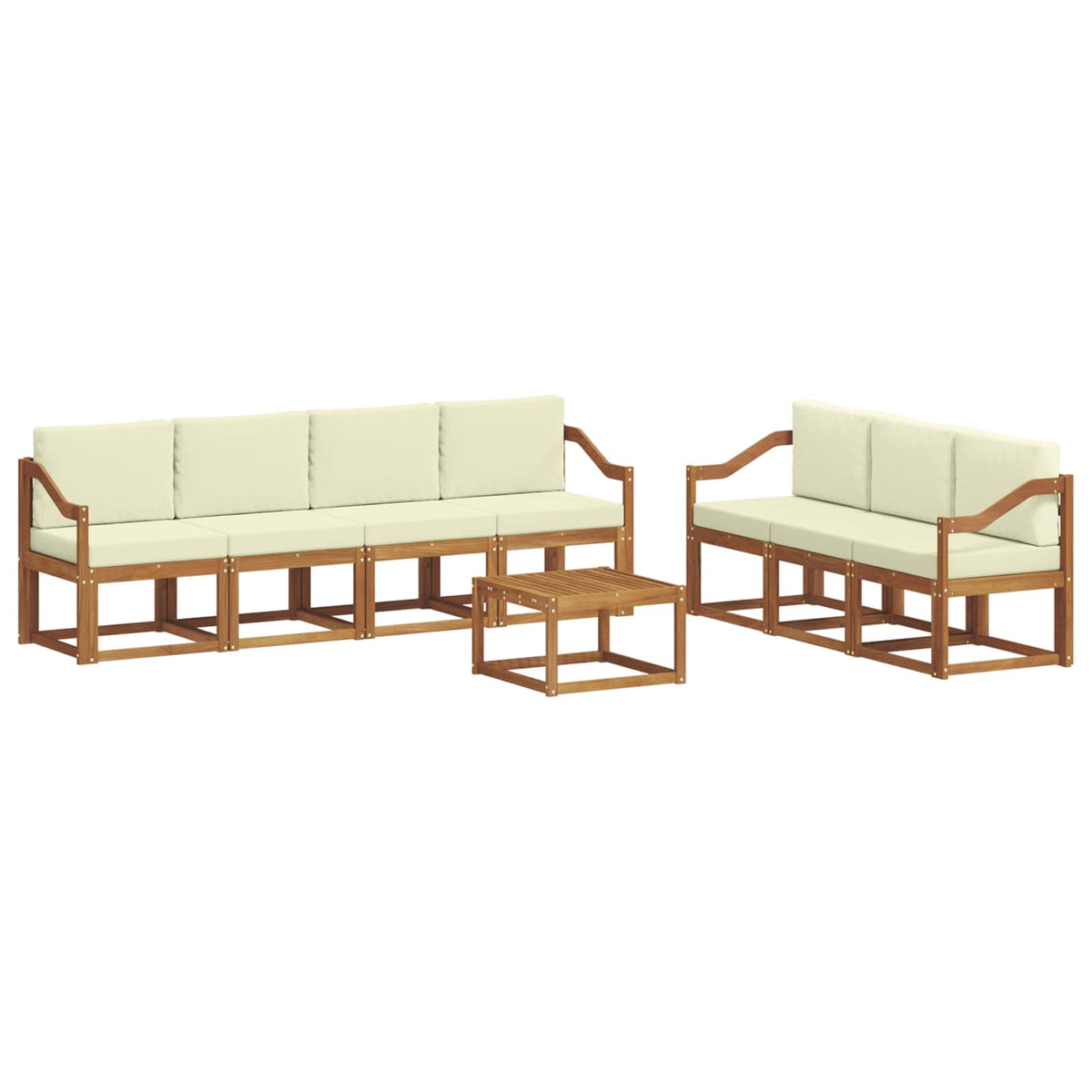 Set vanjskih sofa s jastukom 8 pcs Prirodna i krem