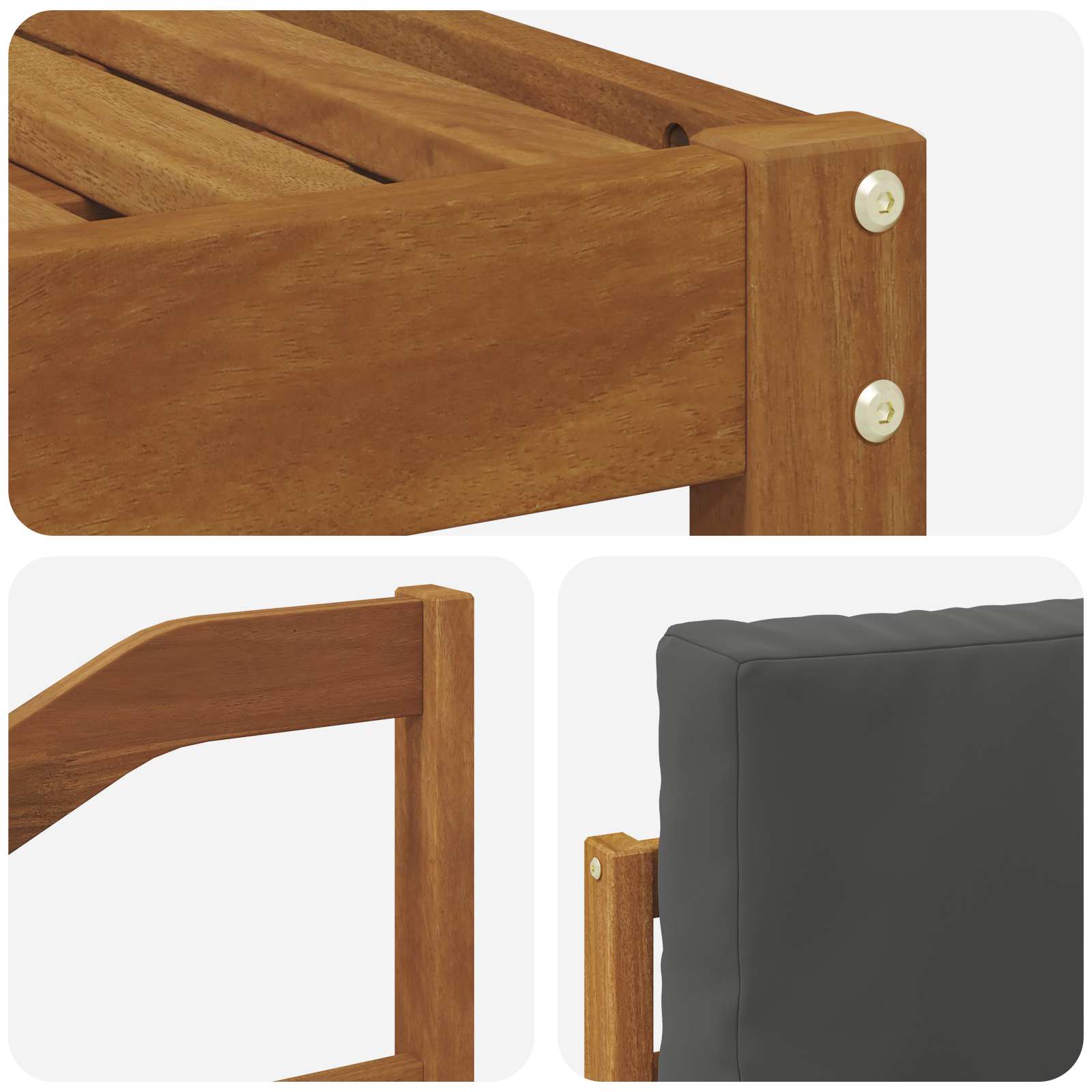Set vanjskih sofa s jastukom 8 pcs Prirodna i antracit
