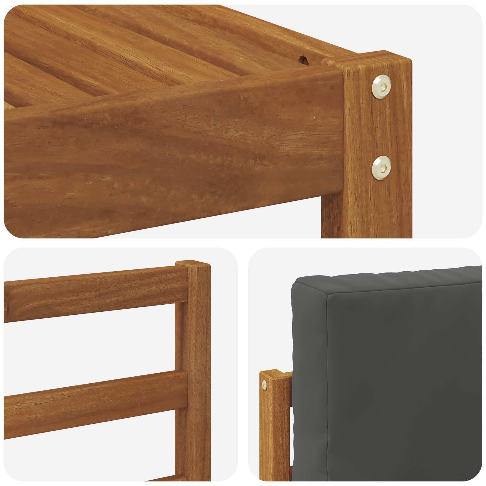 Set vanjskih sofa s jastukom 8 pcs Prirodna i antracit