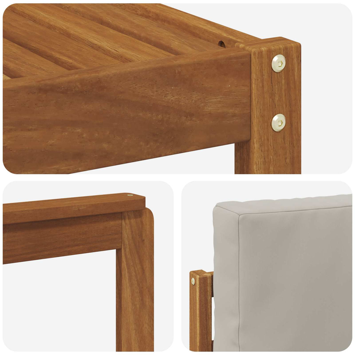 Set vanjskih sofa 8 kom. Prirodna i svijetlo siva
