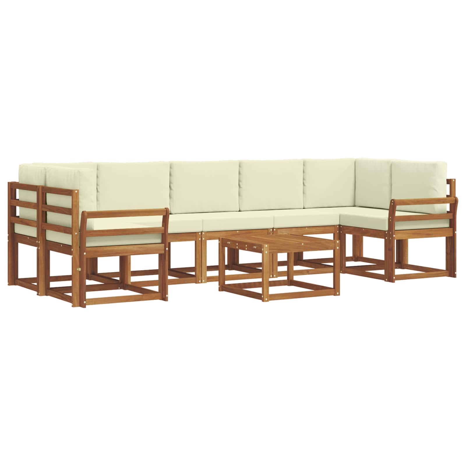 Set vanjskih sofa s jastukom 8 pcs Prirodna i krem