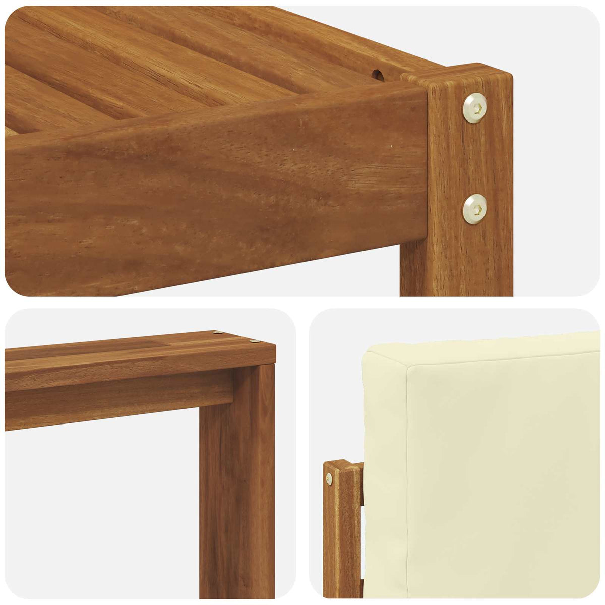Set vanjskih sofa s jastukom 8 pcs Prirodna i krem