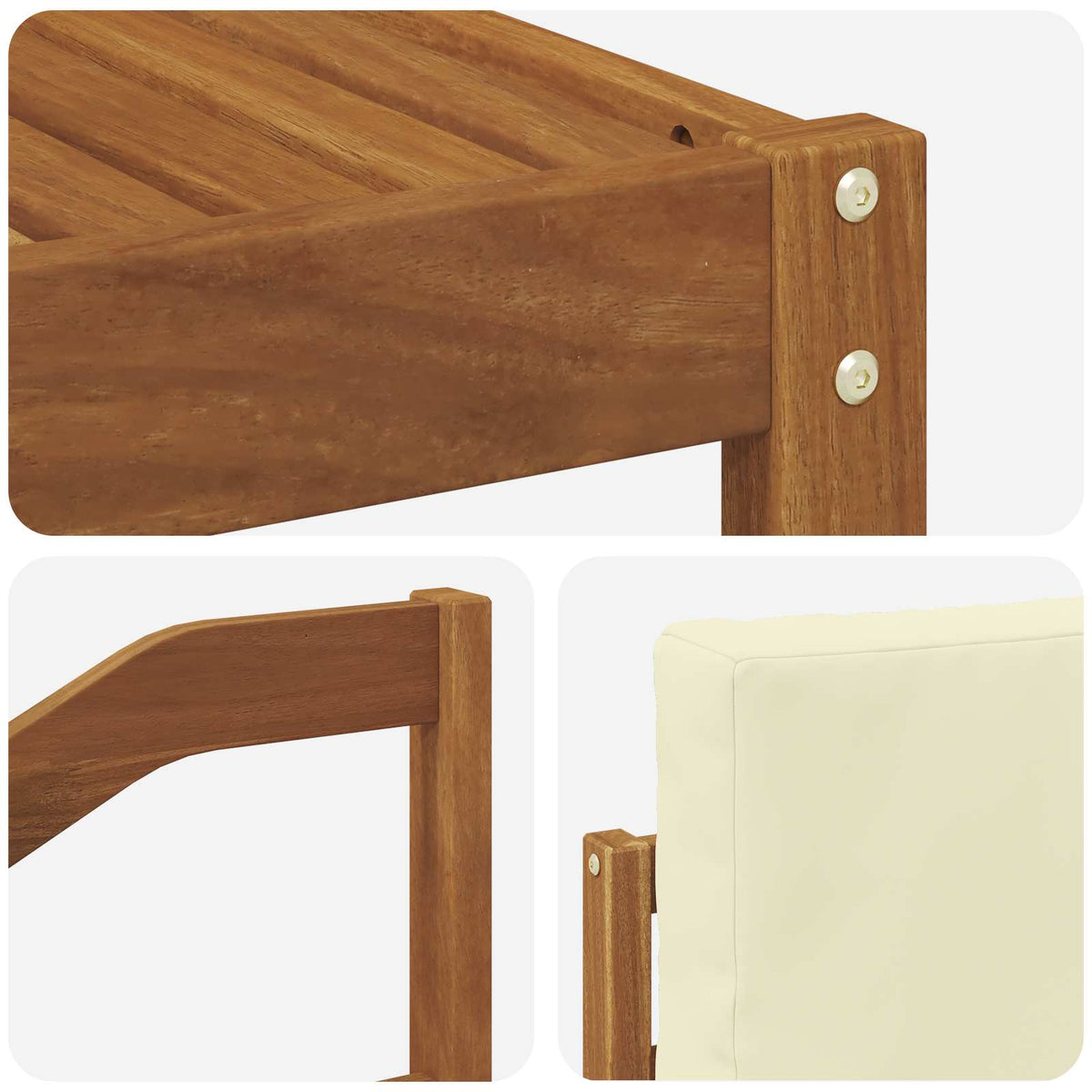 Set vanjskih sofa s jastukom 8 pcs Prirodna i krem