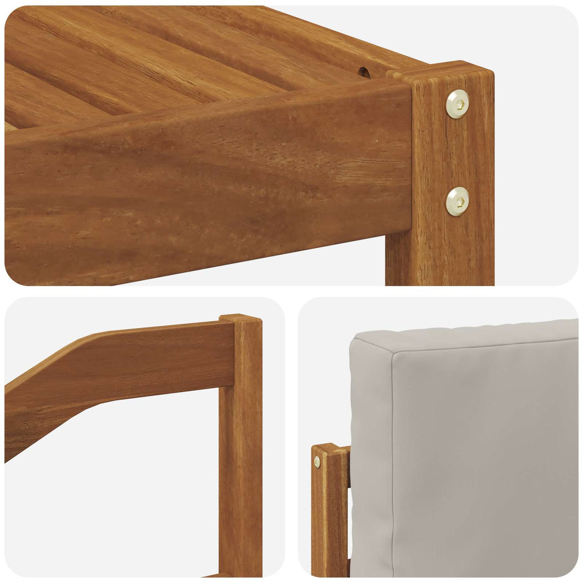 Set vanjskih sofa 8 kom. Prirodna i svijetlo siva