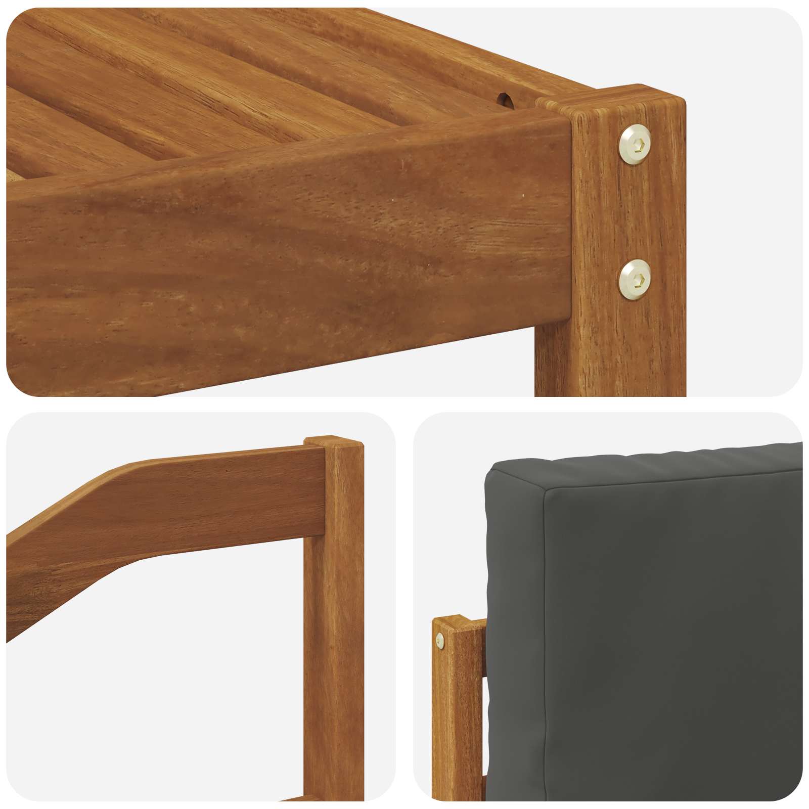 Set vanjskih sofa s jastukom 8 pcs Prirodna i antracit
