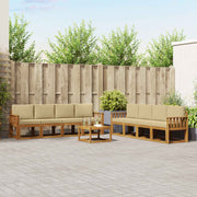 Set vanjskih sofa 9 kom. Prirodna i bež