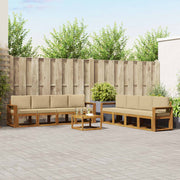 Set vanjskih sofa 9 kom. Prirodna i bež