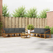 Set vanjskih sofa 9 pcs Prirodna i antracit
