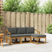 Set vanjskih sofa s jastukom 4 pcs Prirodna i antracit
