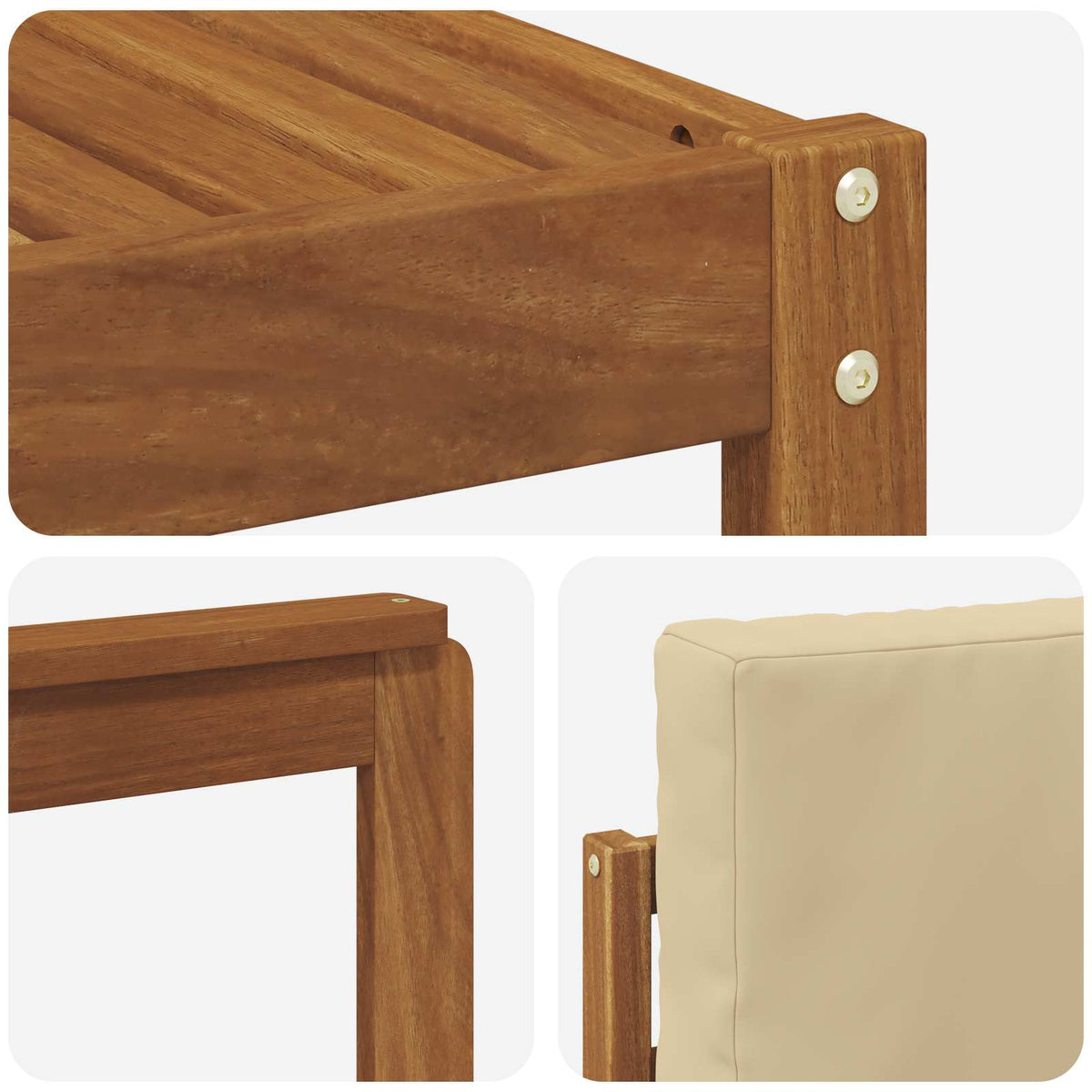 Set vanjskih sofa 6 kom. Prirodna i bež