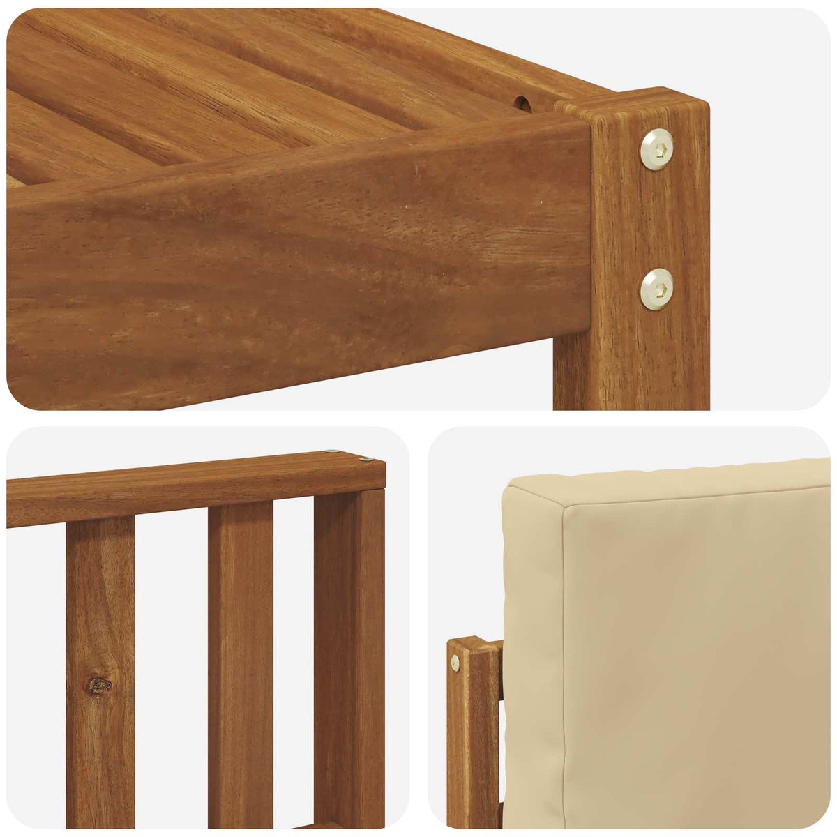 Set vanjskih sofa 6 kom. Prirodna i bež