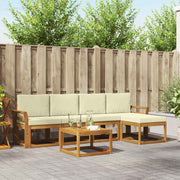Set vanjskih sofa 6 kom. Prirodna i krem