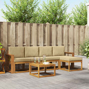 Set vanjskih sofa 6 kom. Prirodna i bež