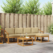 Set vanjskih sofa 6 kom. Prirodna i bež