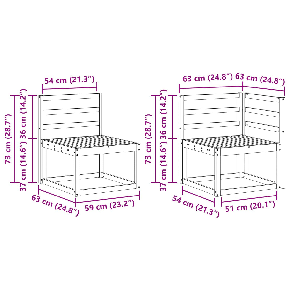 Set vanjskih sofa 4 pcs Prirodna Čvrsto drvo akacije