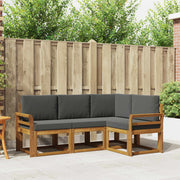 Set vanjskih sofa 4 kom. Prirodna i antracit Smeđa 190 x 130,5 x 73 cm