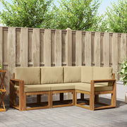 Set vanjskih sofa 4 kom. Prirodna i bež Smeđa 191,5 x 132,5 x 73 cm