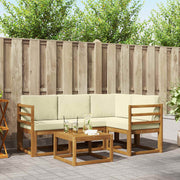 Set vanjskih sofa 5 kom. Prirodna i krem