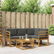 Set vanjskih sofa 5 kom. Prirodna i antracit