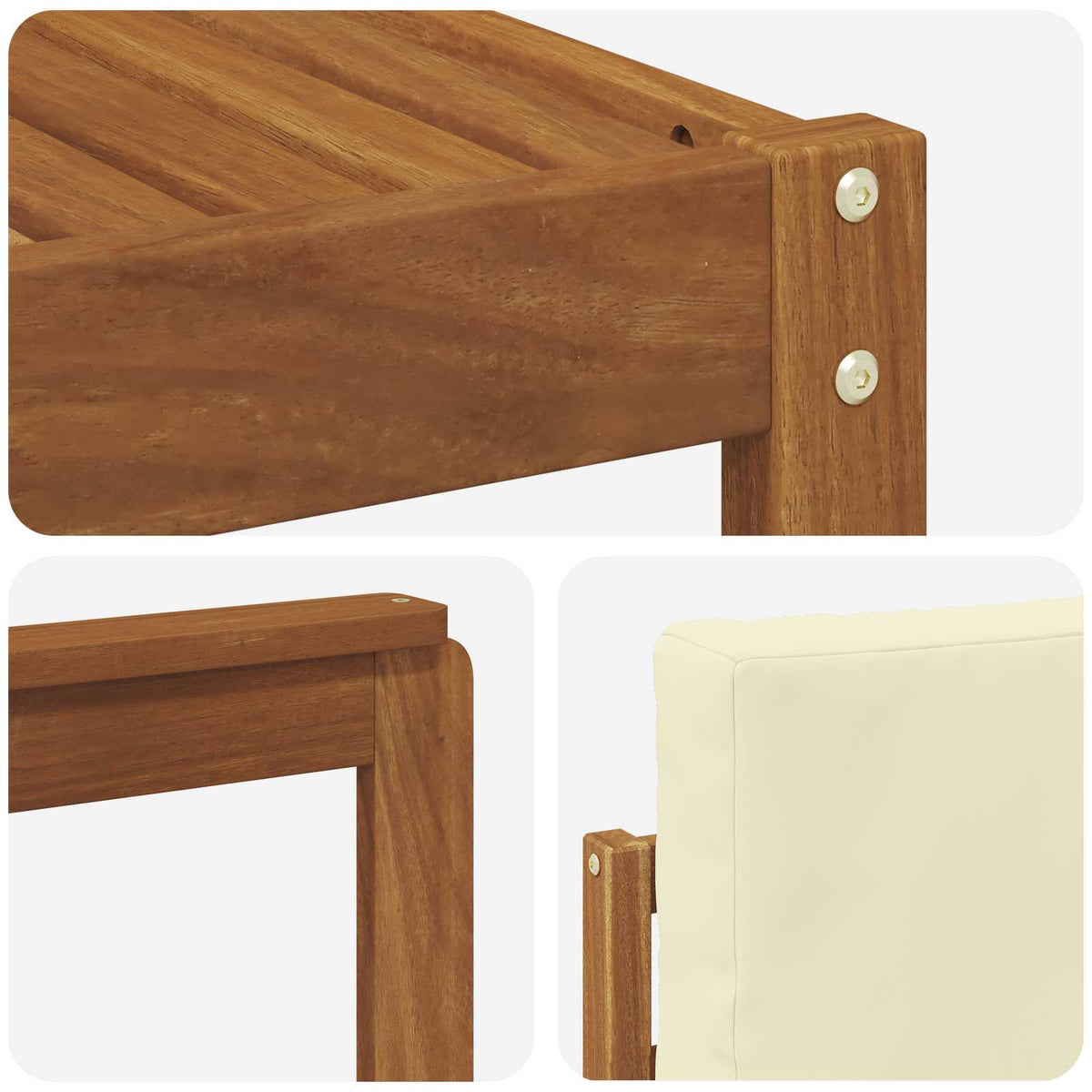 Set vanjskih sofa 5 kom. Prirodna i krem