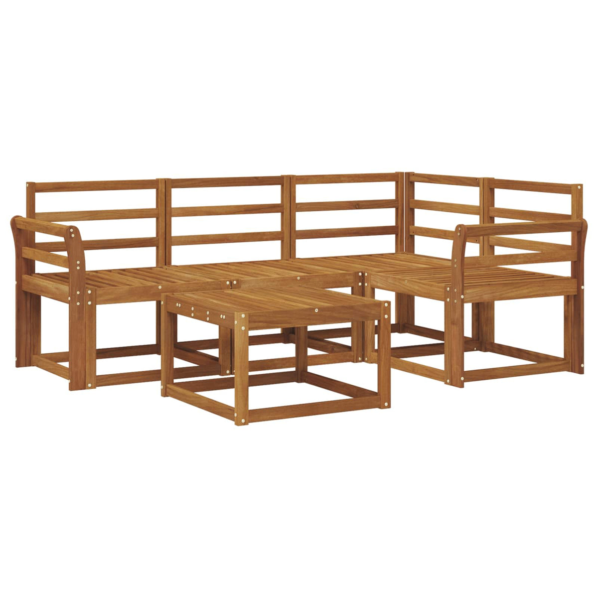 Set vanjskih sofa 5 kom. Prirodna Čvrsto drvo akacije
