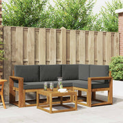 Set vanjskih sofa 5 kom. Prirodna i antracit