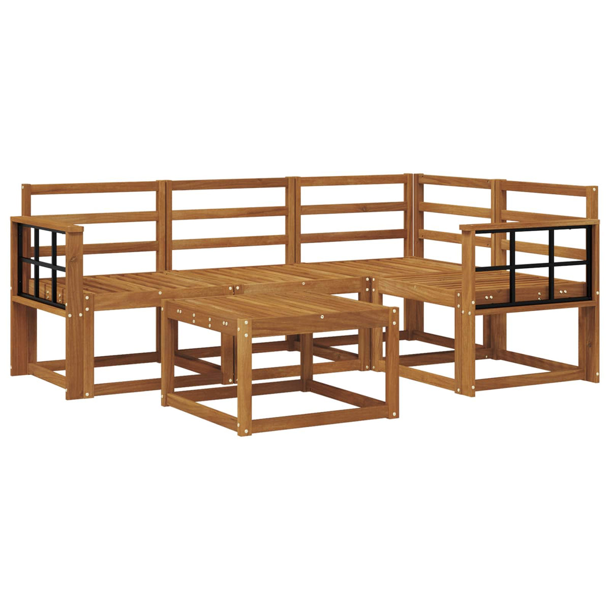 Set vanjskih sofa 5 kom. Prirodna Čvrsto drvo akacije