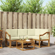 Set vanjskih sofa 5 kom. Prirodna i krem